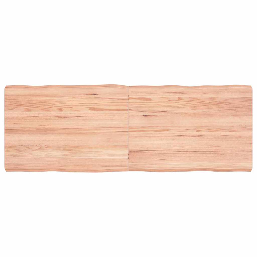 Table Top Light Brown 140x50x(2-6) cm Live Edge