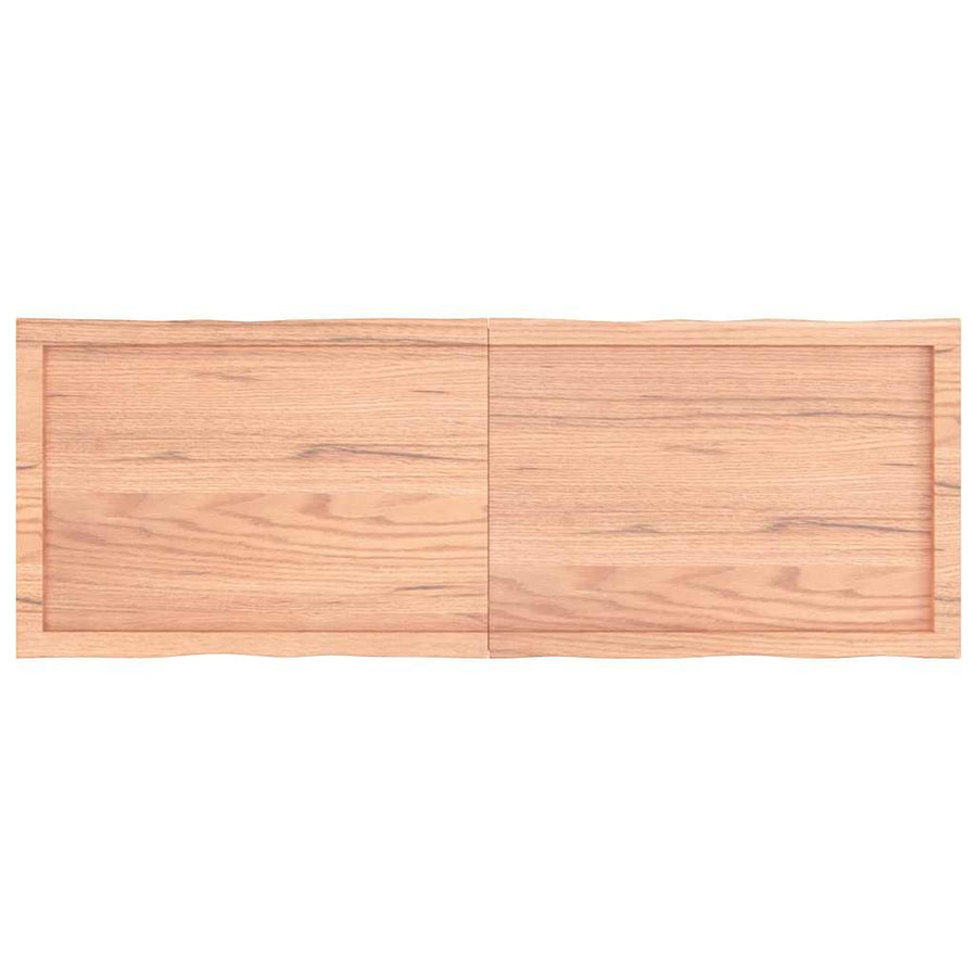 Table Top Light Brown 140x50x(2-6) cm Live Edge