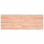 Table Top Light Brown 140x50x(2-6) cm Live Edge