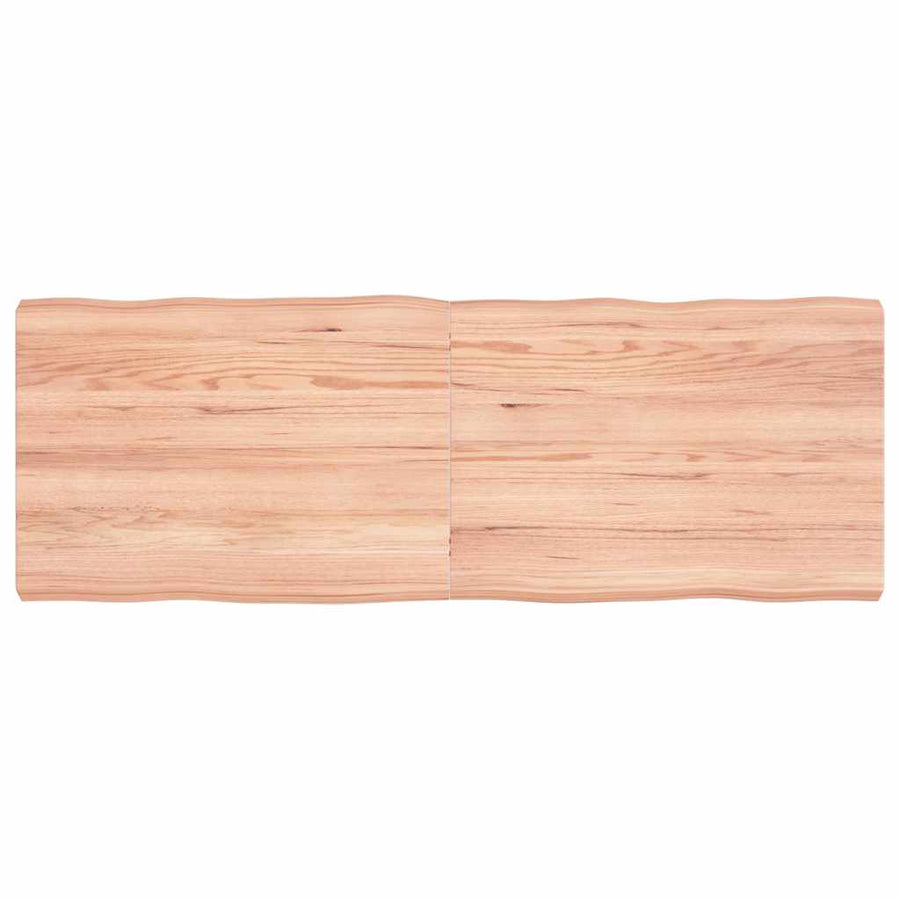 Table Top Light Brown 140x50x(2-6) cm Live Edge