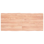 Table Top Light Brown 140x60x(2-4)cm Treated Solid Wood Live Edge