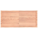Table Top Light Brown 140x60x(2-4)cm Treated Solid Wood Live Edge