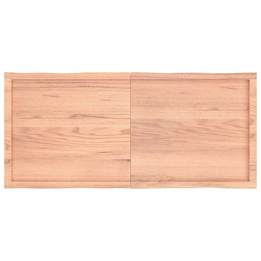Table Top Light Brown 140x60x(2-4)cm Treated Solid Wood Live Edge