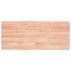 Table Top Light Brown 140x60x(2-4)cm Treated Solid Wood Live Edge