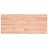 Table Top Light Brown 140x60x(2-6)cm Treated Solid Wood Live Edge