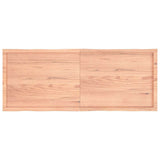 Table Top Light Brown 160x60x(2-4)cm Treated Solid Wood Live Edge - Side View
