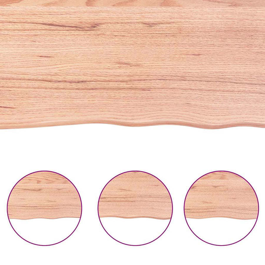 Table Top Light Brown 180x50x(2-6) cm Live Edge