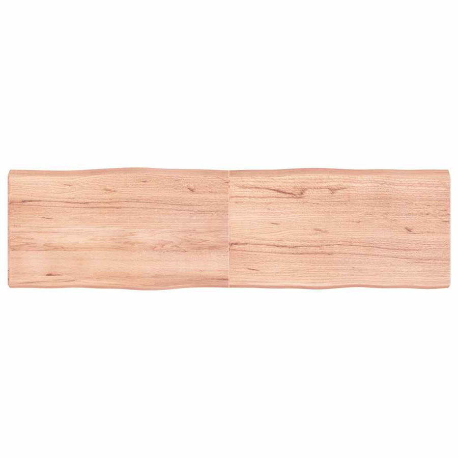 Table Top Light Brown 180x50x(2-6) cm Live Edge