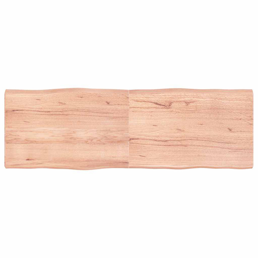 Table Top Light Brown 180x60x(2-6)cm Treated Solid Wood Live Edge
