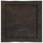 Table Top Dark Brown 40x40x(2-4) cm Treated Solid Wood Live Edge