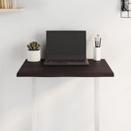 Table Top Dark Brown 60x50x2 cm Treated Solid Wood Oak Live Edge