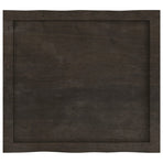 Table Top Dark Brown 60x50x(2-4) cm Treated Solid Wood Live Edge