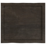 Table Top Dark Brown 60x50x(2-4) cm Treated Solid Wood Live Edge - 45-Degree Angle