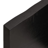 Table Top Dark Brown 60x60x(2-4) cm Treated Solid Wood Live Edge