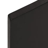 Table Top Dark Brown 80x40x2 cm Treated Solid Wood Oak Live Edge