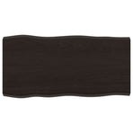 Table Top Dark Brown 80x40x(2-4)cm Treated Solid Wood Live Edge