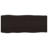 Table Top Dark Brown 100x40x(2-4) cm Treated Solid Wood Live Edge