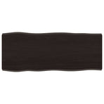 Table Top Dark Brown 100x40x(2-4) cm Live Edge