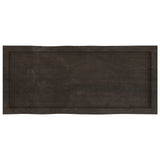 Table Top Dark Brown 100x40x(2-4) cm Treated Solid Wood Live Edge - 45-Degree Angle