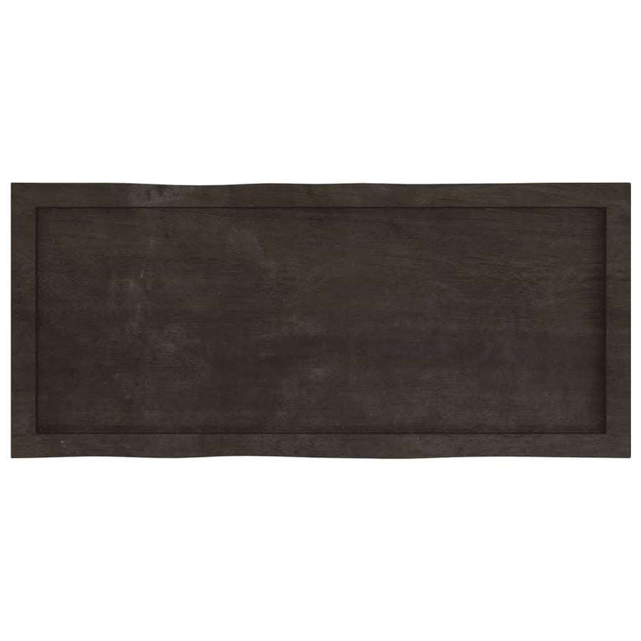 Table Top Dark Brown 100x40x(2-4) cm Live Edge