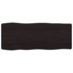 Table Top Dark Brown 100x40x(2-6) cm Live Edge