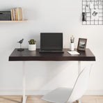 Table Top Dark Brown 100x40x(2-6) cm Live Edge