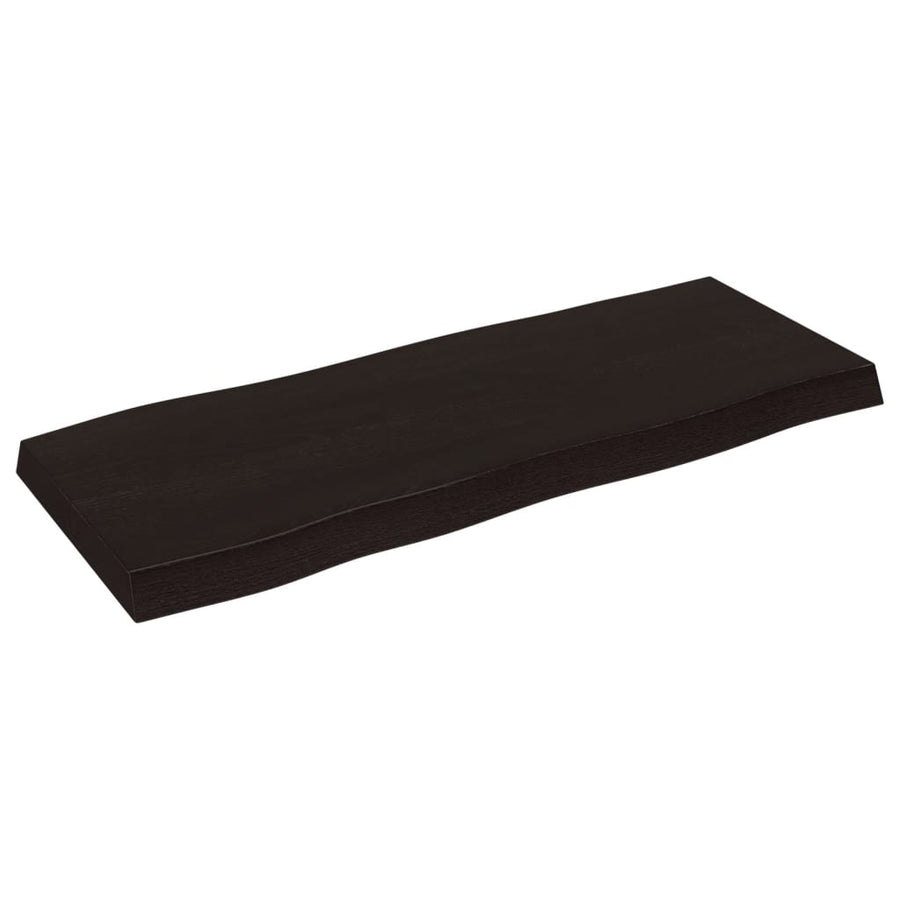 Table Top Dark Brown 100x40x(2-6) cm Live Edge