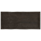 Table Top Dark Brown 100x40x(2-6) cm Treated Solid Wood Live Edge