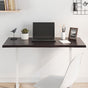 Table Top Dark Brown 100x50x2 cm Solid Wood Oak Live Edge
