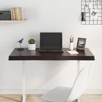 Table Top Dark Brown 100x50x(2-6) cm Live Edge