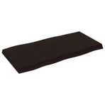 Table Top Dark Brown 100x50x(2-6) cm Live Edge