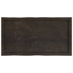 Table Top Dark Brown 100x50x(2-6) cm Live Edge
