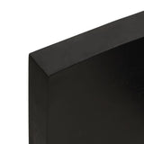 Table Top Dark Brown 100x50x(2-6) cm Treated Solid Wood Live Edge - Low Angle