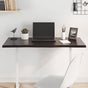 Table Top Dark Brown 100x60x2 cm Solid Wood Oak Live Edge