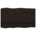 Table Top Dark Brown 100x60x(2-4) cm Live Edge