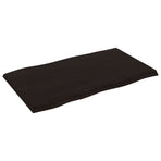 Table Top Dark Brown 100x60x(2-4) cm Live Edge