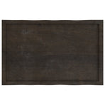 Table Top Dark Brown 100x60x(2-4) cm Live Edge
