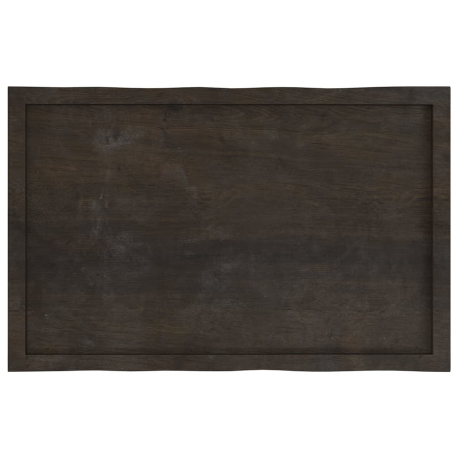 Table Top Dark Brown 100x60x(2-4) cm Live Edge