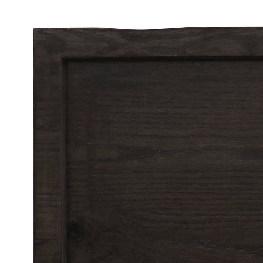 Table Top Dark Brown 100x60x(2-4) cm Live Edge