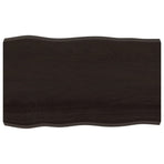 Table Top Dark Brown 100x60x(2-6) cm Live Edge