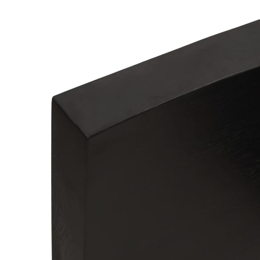 Table Top Dark Brown 100x60x(2-6) cm Live Edge