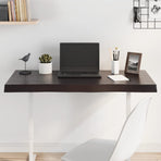 Table Top Dark Brown 100x60x(2-6) cm Live Edge