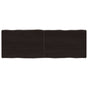 Table Top Dark Brown 120x40x(2-4) cm Live Edge