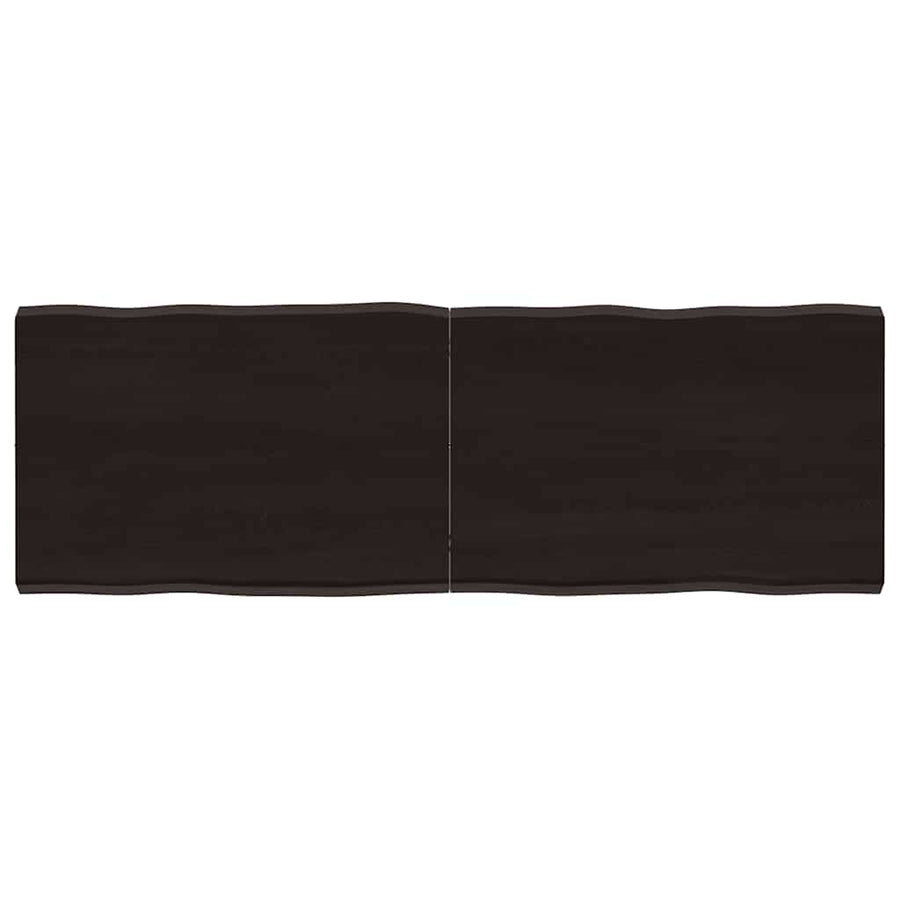 Table Top Dark Brown 120x40x(2-4) cm Live Edge