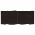 Table Top Dark Brown 120x50x(2-4) cm Live Edge