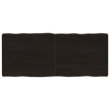 Table Top Dark Brown 120x50x(2-6) cm Treated Solid Wood Live Edge