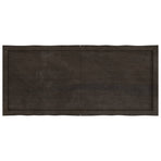 Table Top Dark Brown 120x50x(2-6) cm Live Edge