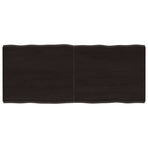 Table Top Dark Brown 120x50x(2-6) cm Live Edge