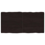 Table Top Dark Brown 120x60x(2-4) cm Live Edge