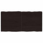 Table Top Dark Brown 120x60x(2-4) cm Live Edge